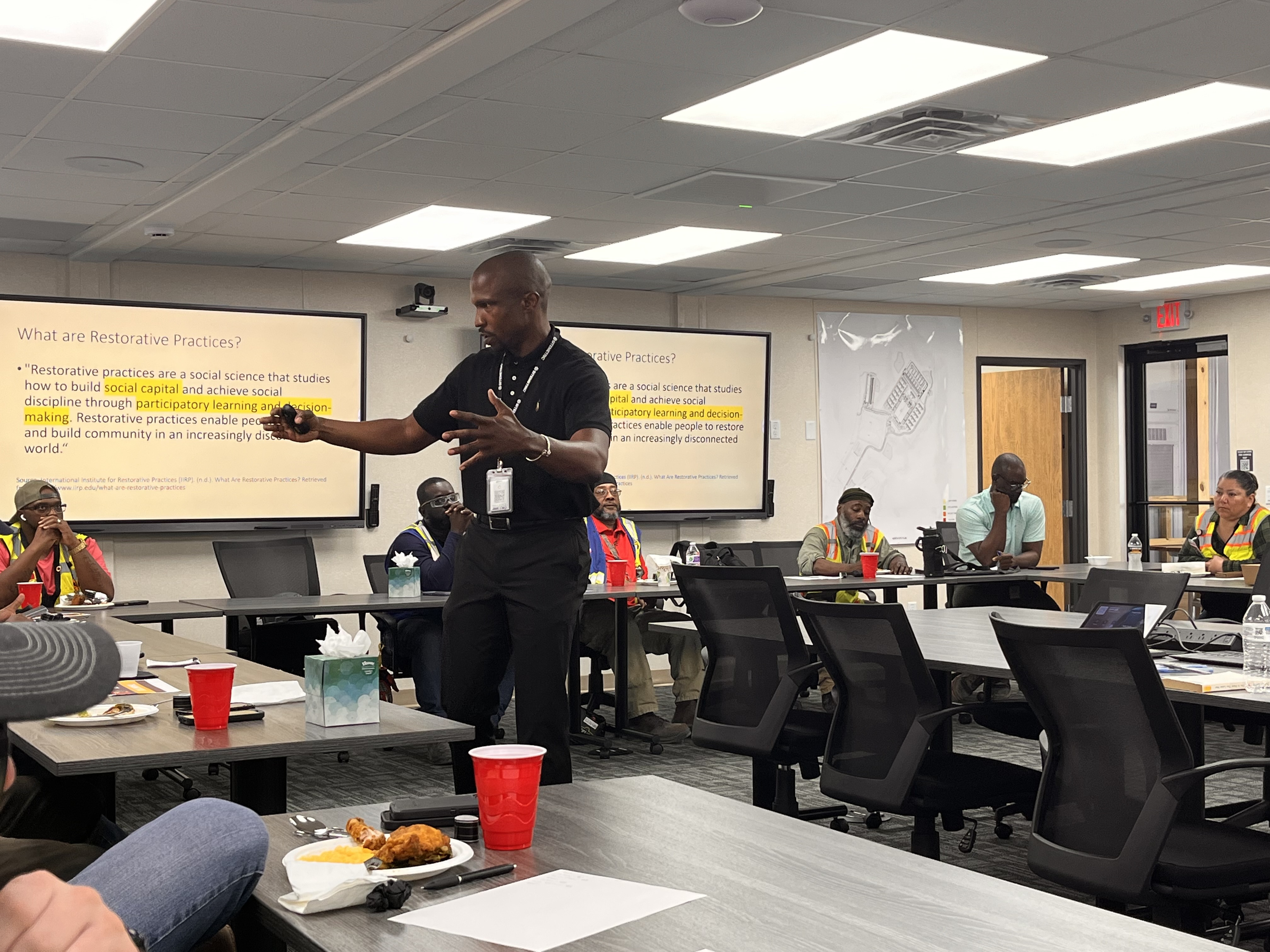 Fuller Growth facilitating restorative practices training session